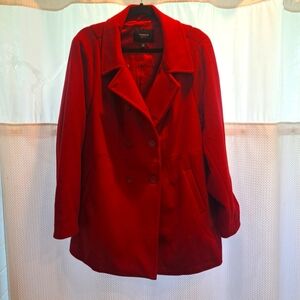 Torrid Red Double-Breasted Peacoat Size 3